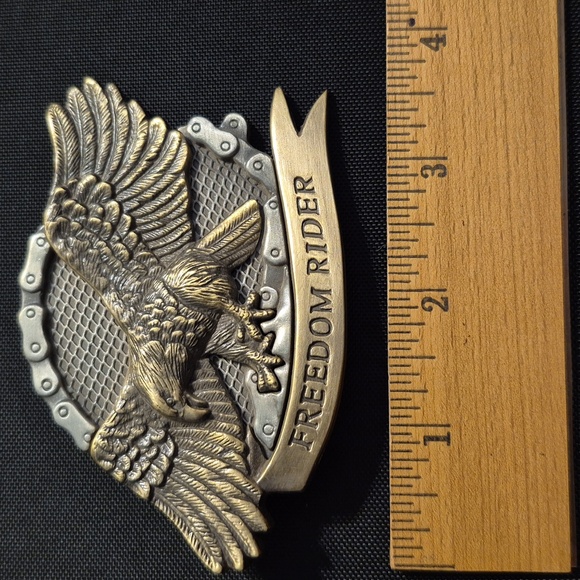 Vintage Brass Flying Eagle Belt Buckle “Freedom Rider”. - Picture 2 of 3